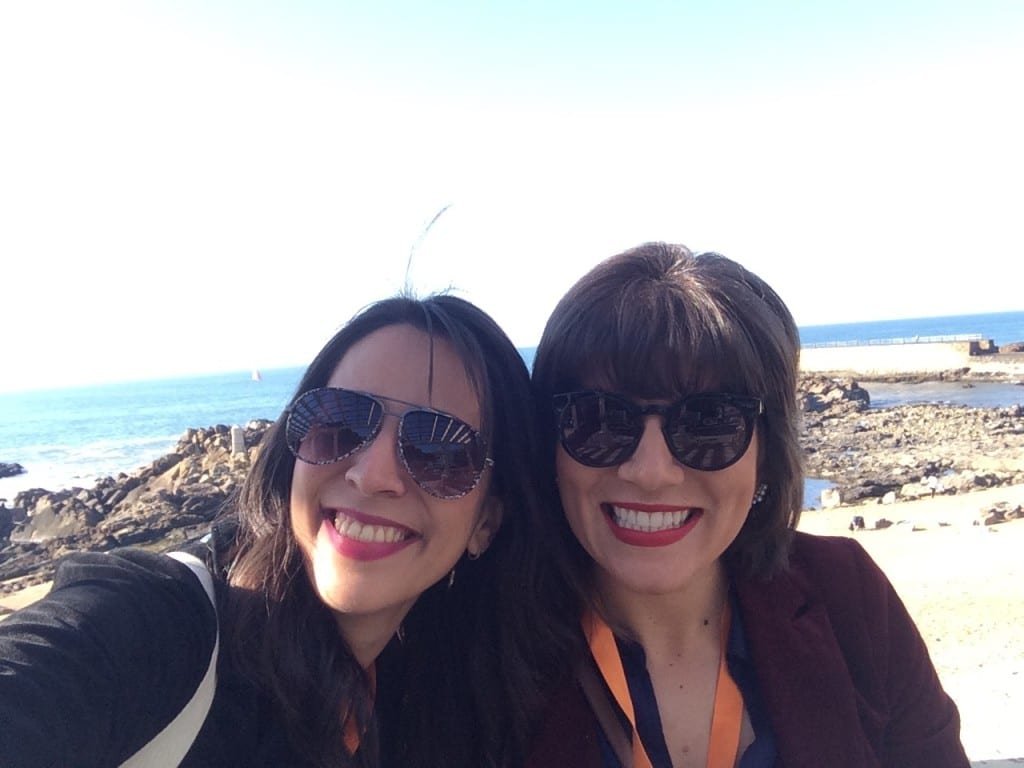 Eu e Naiara na beira da Foz do Porto!