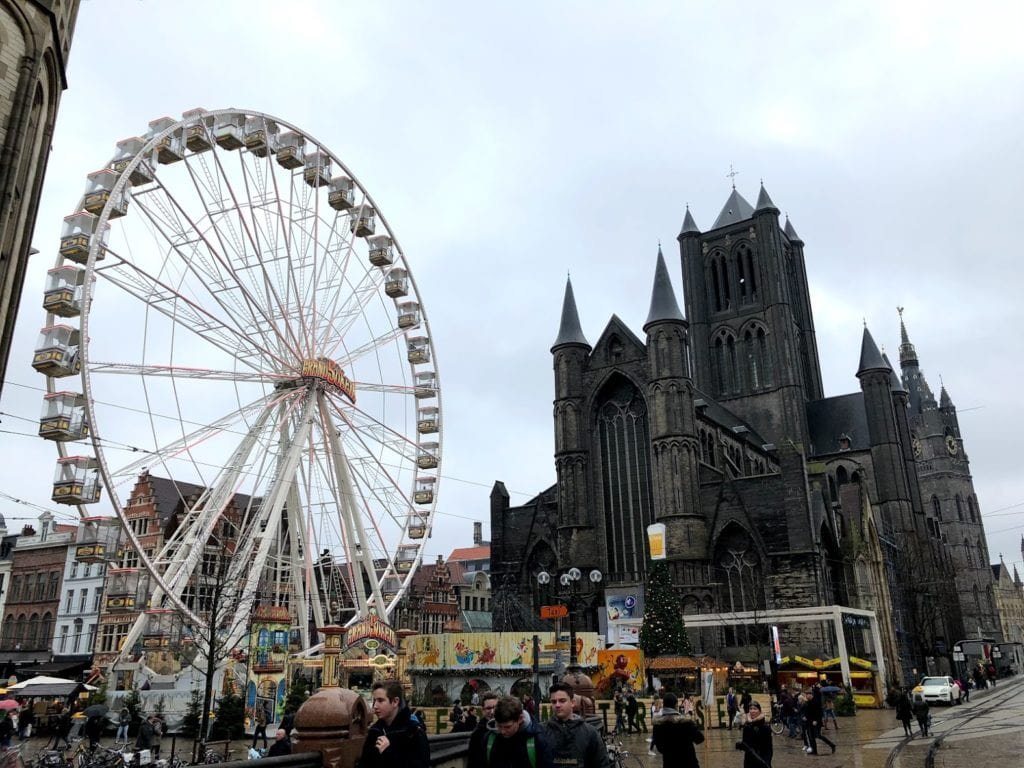 Mercado de Natal em Gent na Bélgica