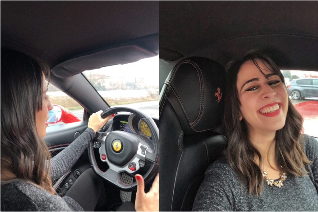 Dirigindo uma Ferrari na Itália