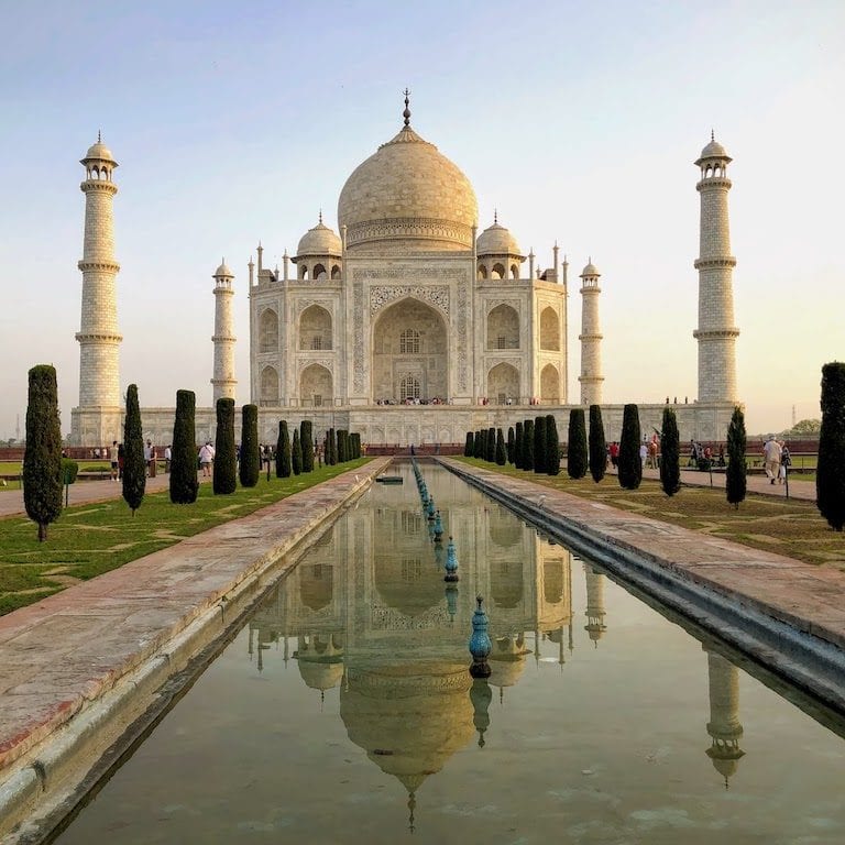 Visitando o Taj Mahal!