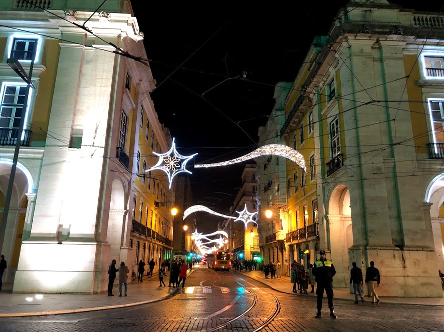 Luzes de Natal Lisboa Portugal